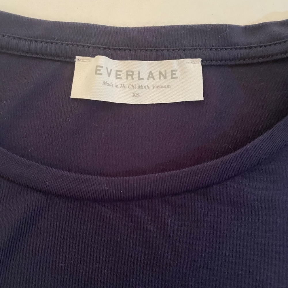 Everlane Luxe Drape Muscle Tank Top Navy Blue XS - Picture 6 of 8
